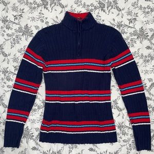 Multicolor zip up sweater